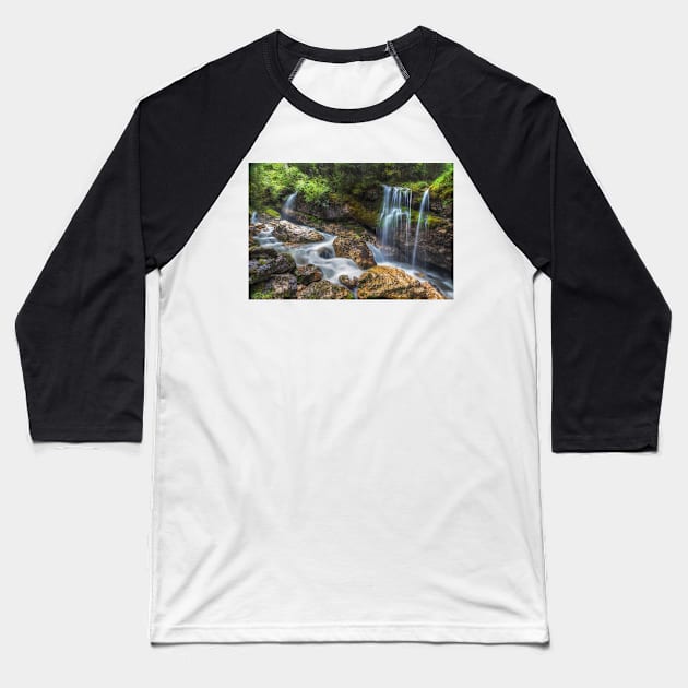 Waterfall - Dolomites Baseball T-Shirt by cagiva85